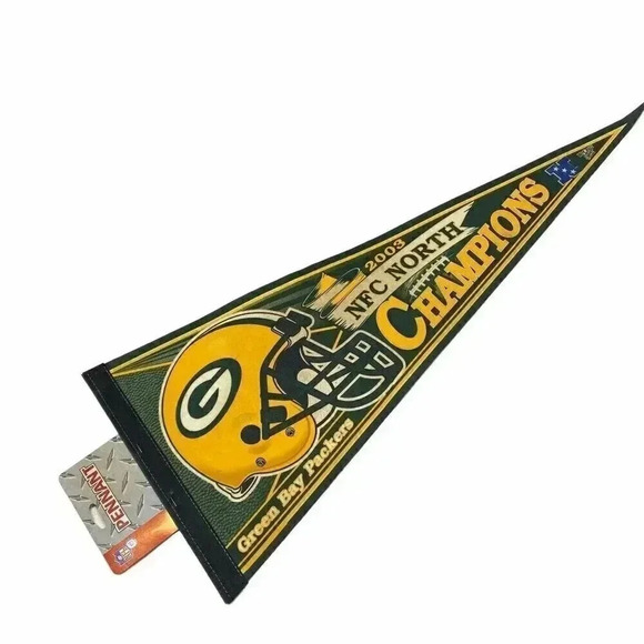 Wincraft NFL Green Bay Packers 2003 NFC North Champions Football Pennant - Picture 1 of 3